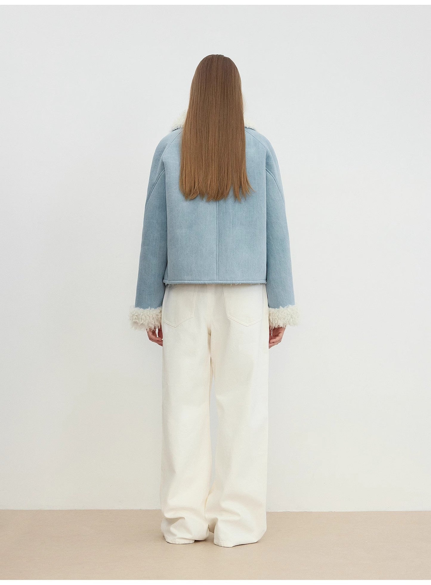 Cappotto corto in pelliccia di lana di alta qualità importato "Pure Era"