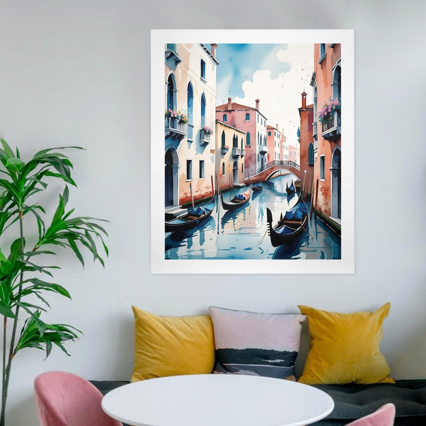 Set di stampa su tela, quattro pezzi "Venezia"