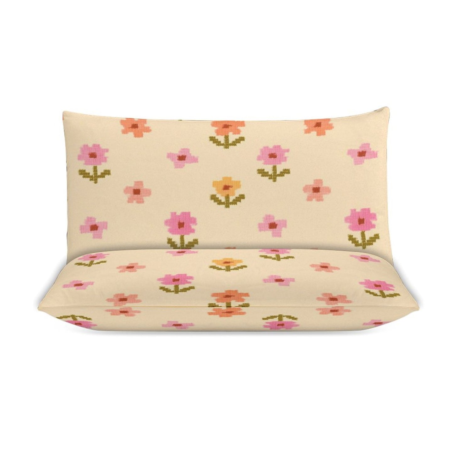 Set biancheria da letto "Fiorellini in Pixel"