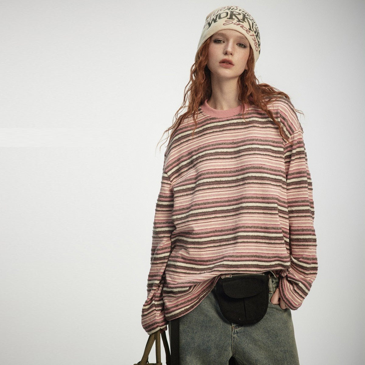 Maglietta a maniche lunghe a righe