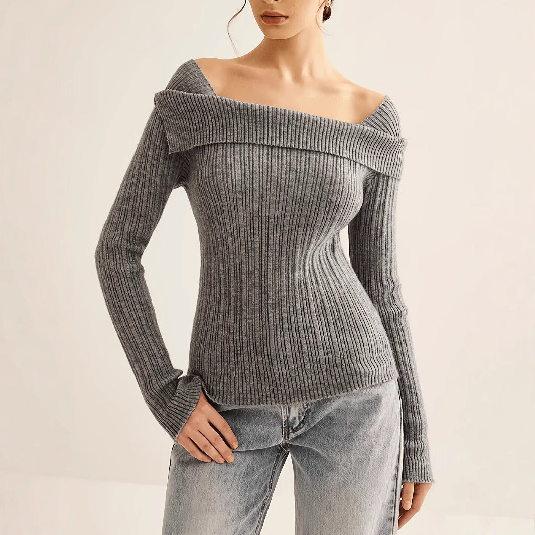 Maglione elegante con scollo ampio