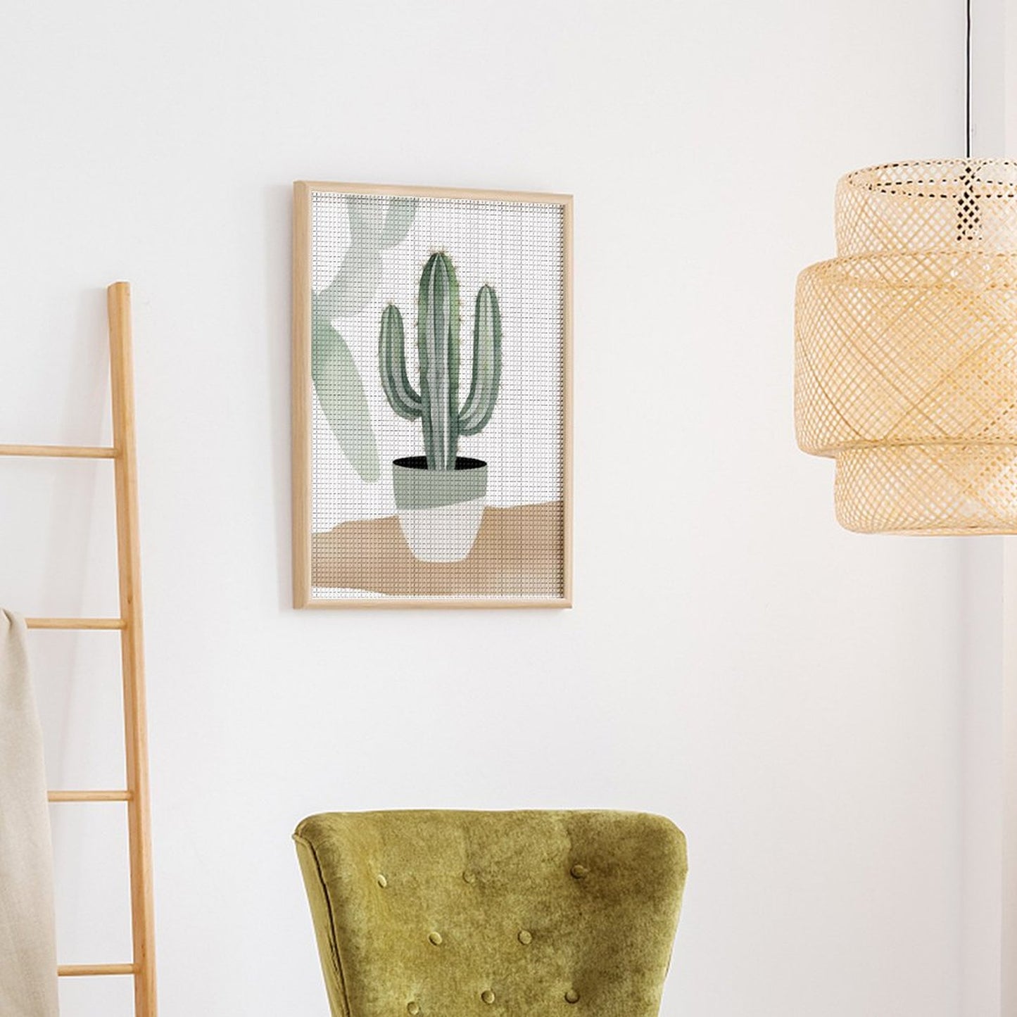 Dipinto a Diamante su tela "Cactus"