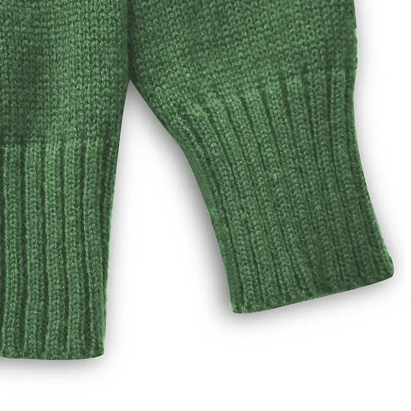 Maglione dolcevita intrecciato in tinta unita