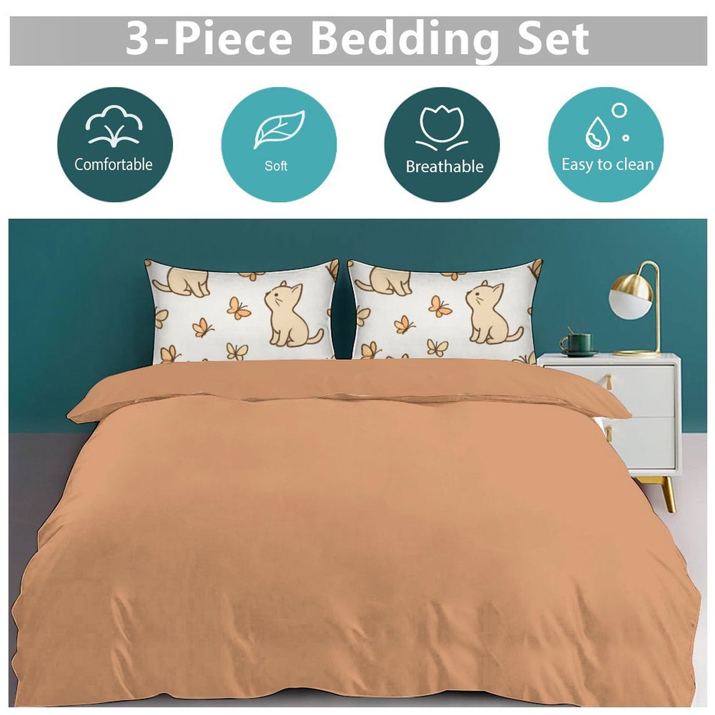 Set biancheria da letto "Amici in Rosa"