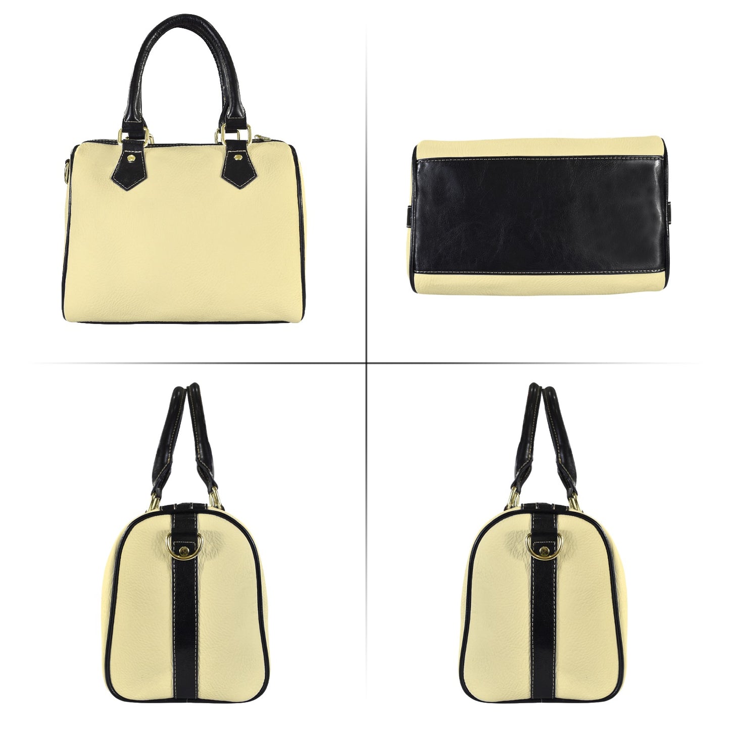 Borsa con manico in tinta unita "Crema"