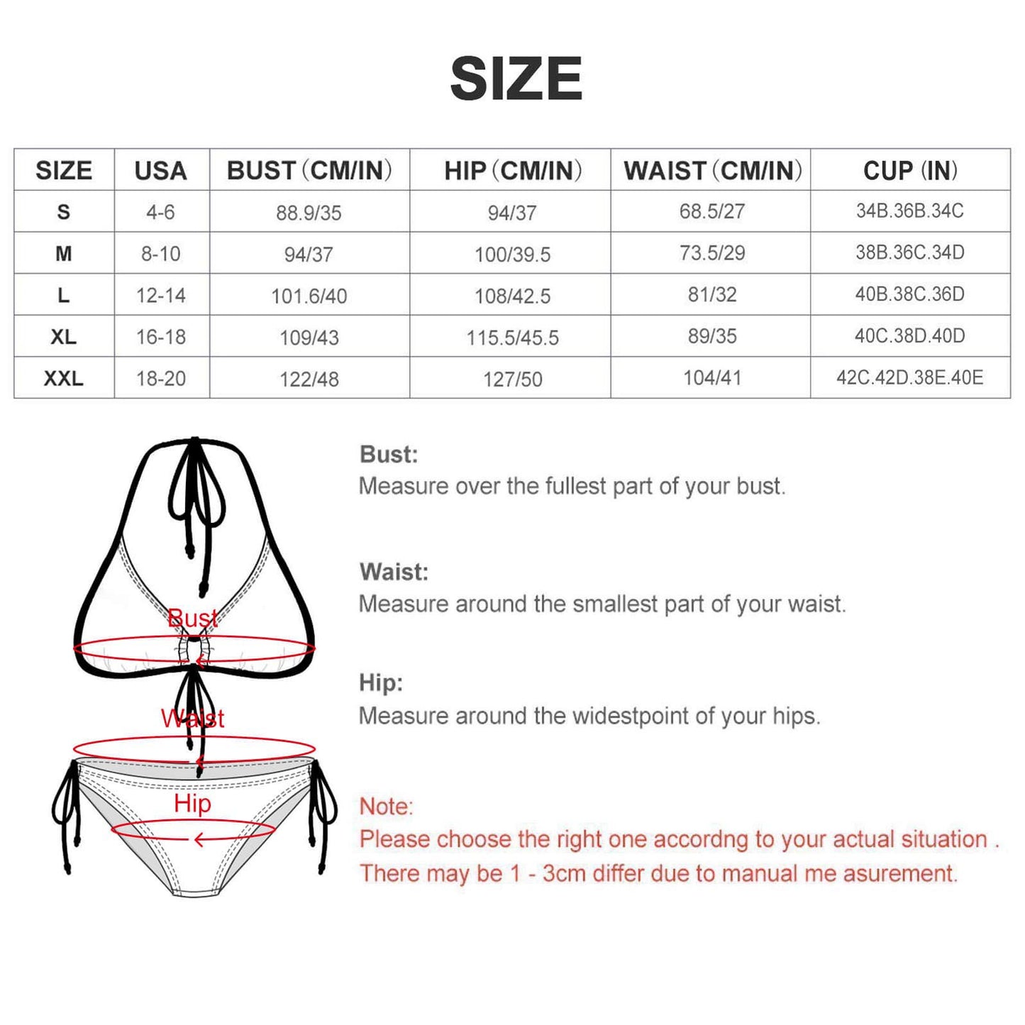 Set bikini con perizoma di design