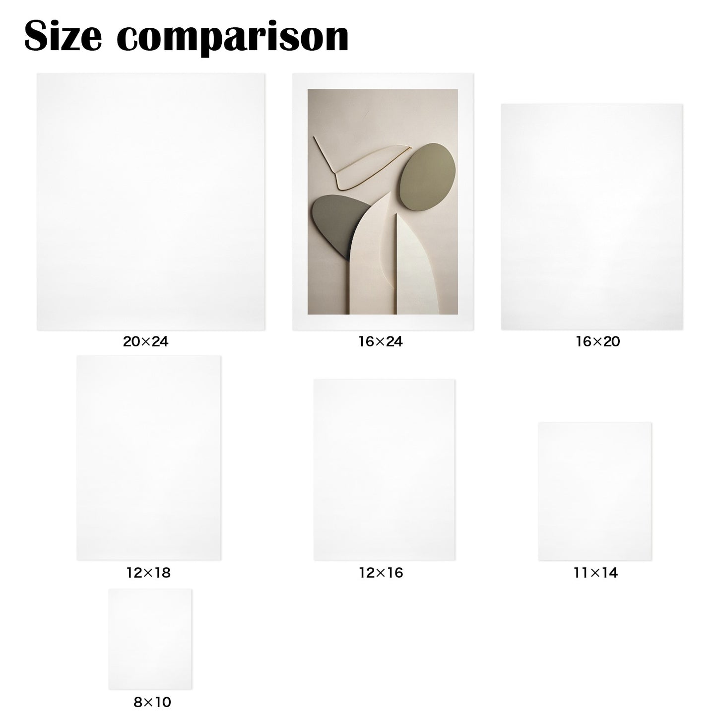 Trittico Artistico, stampa su tela "Abstract"