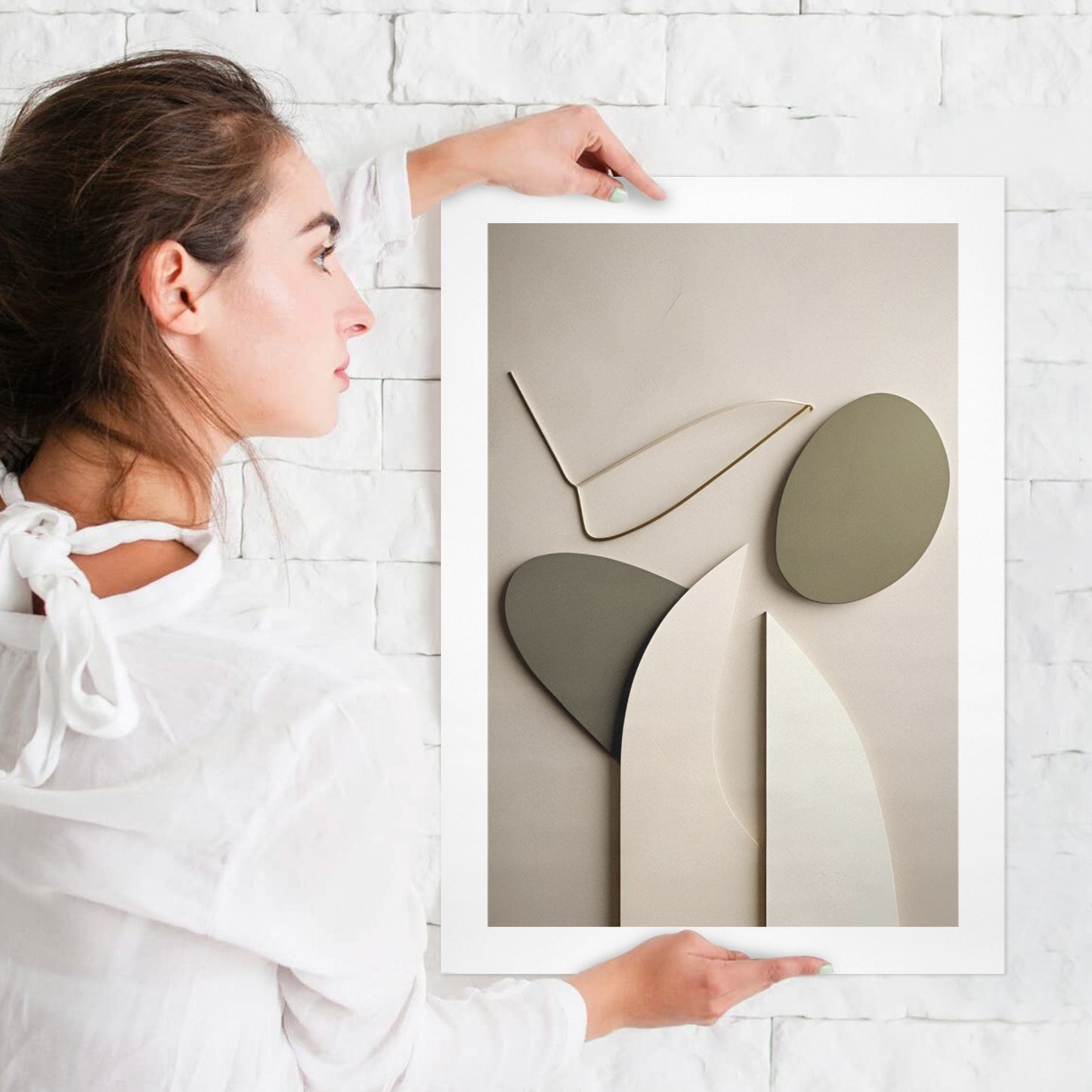 Trittico Artistico, stampa su tela "Abstract"