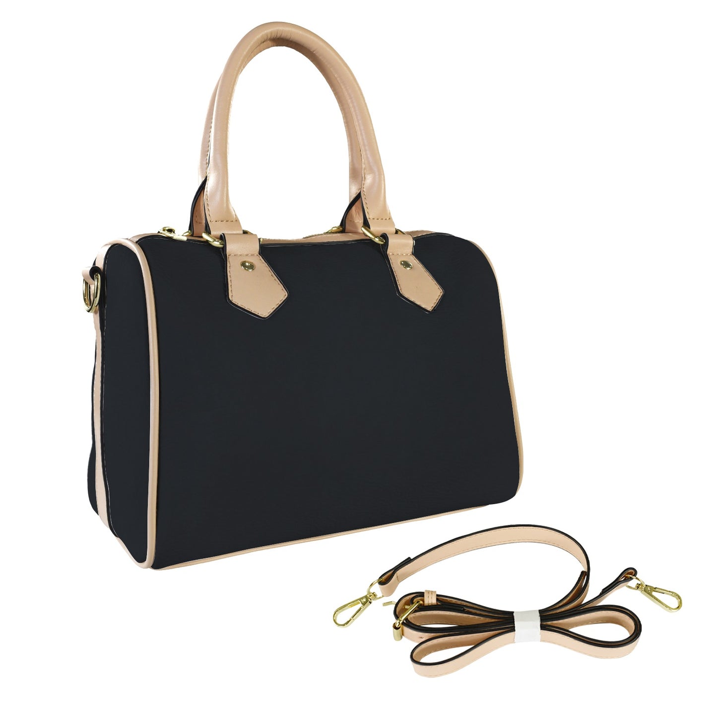 Borsa con manico in tinta unita "Black"