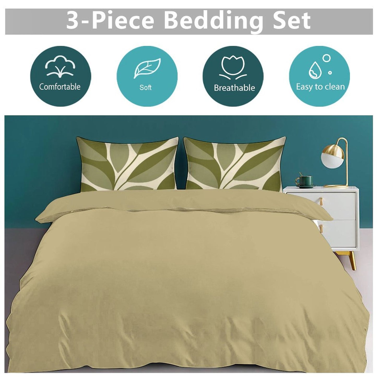 Set biancheria da letto "Verdi Foglie"