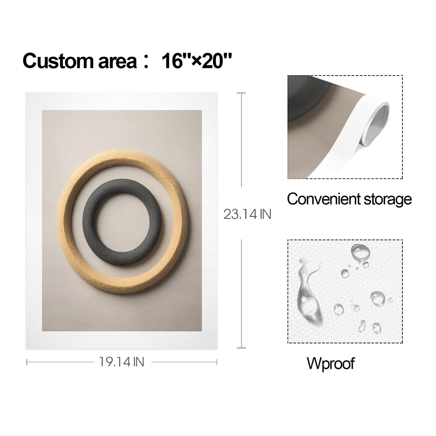 Trittico artistico, stampa su tela "Biscotti"