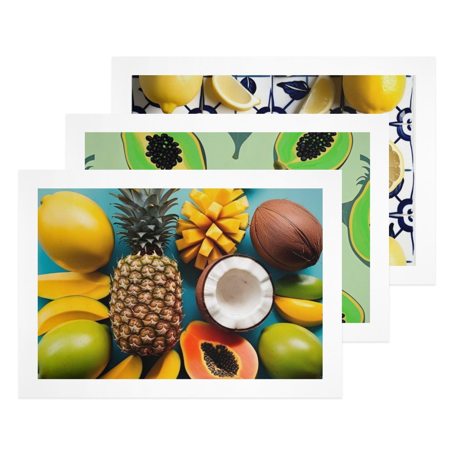 Trittico Artistico, stampa su tela "Natura in Tavola"