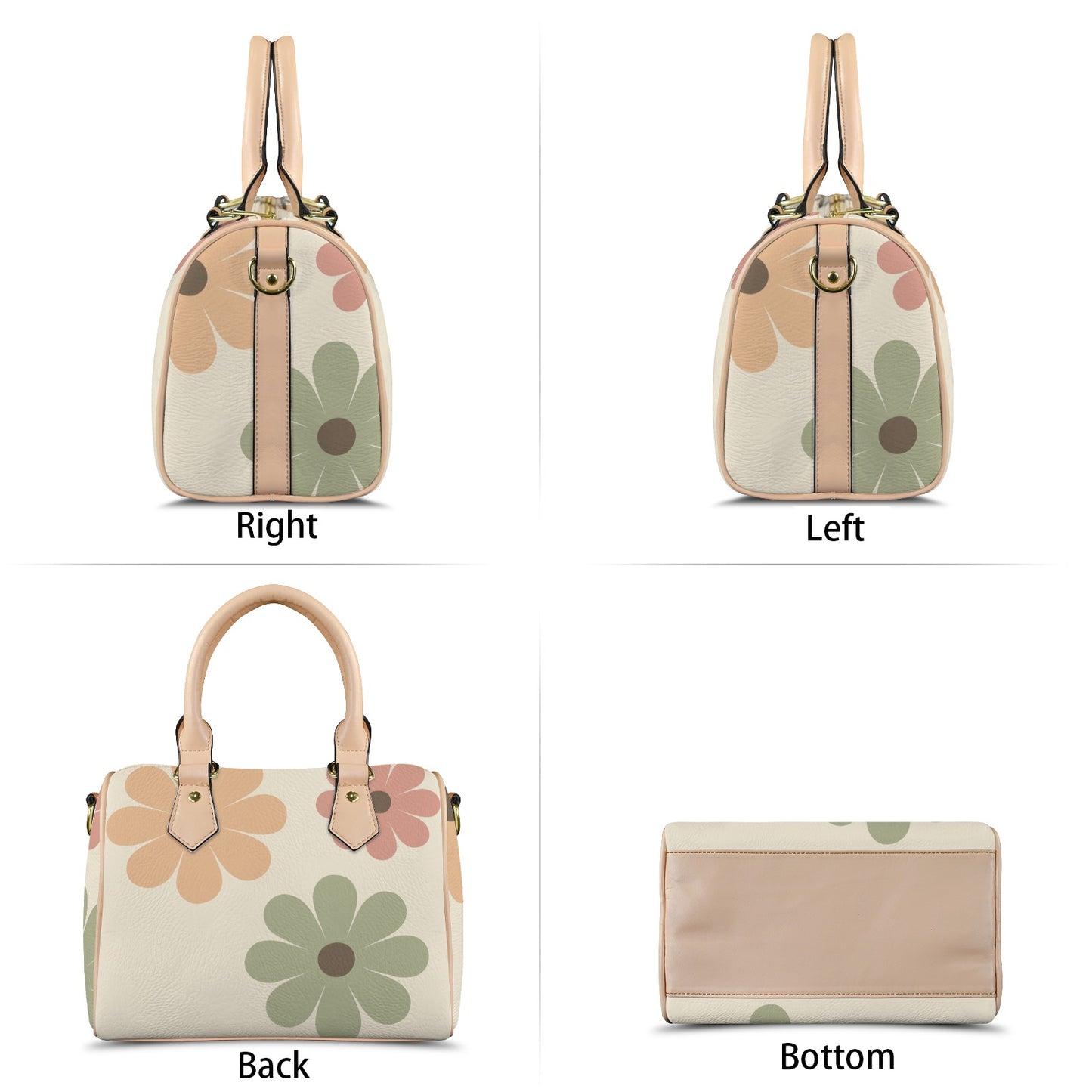 Borsa con manico "Margherite Pastello"