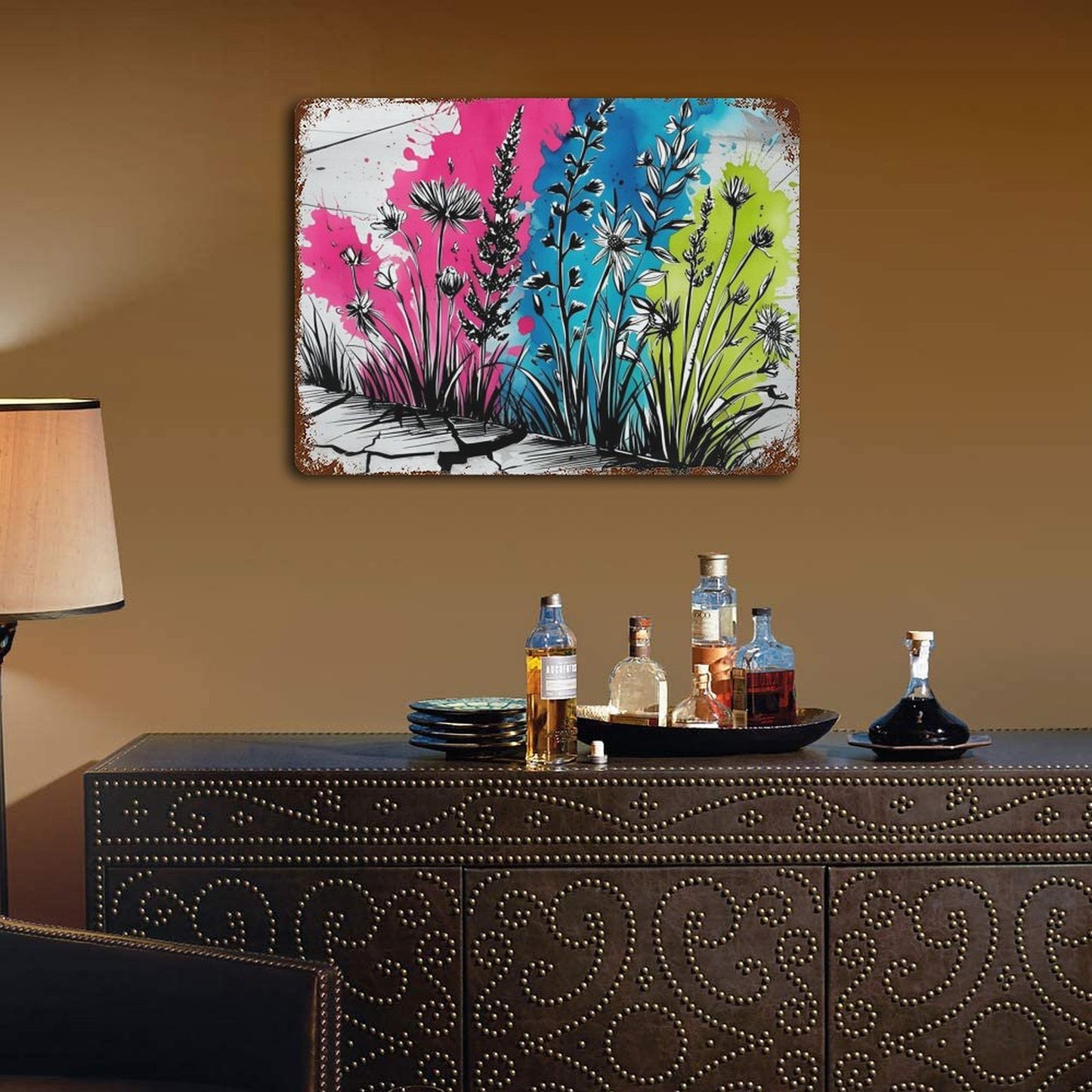 Cartello in Metallo "Pop Street"