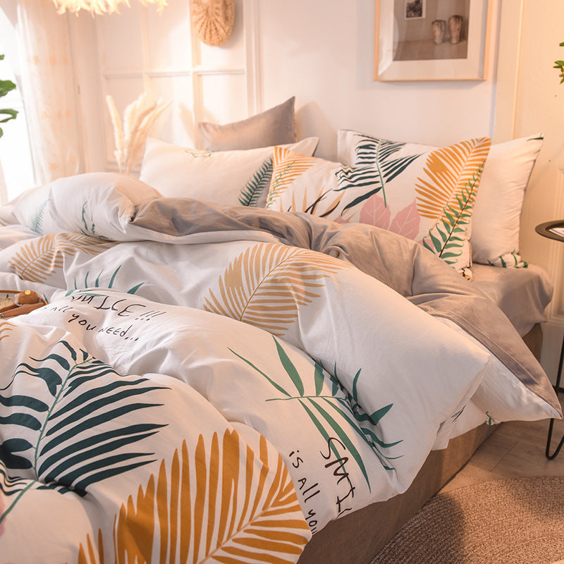 Set di lenzuola 4 pezzi, copripiumino e biancheria da letto