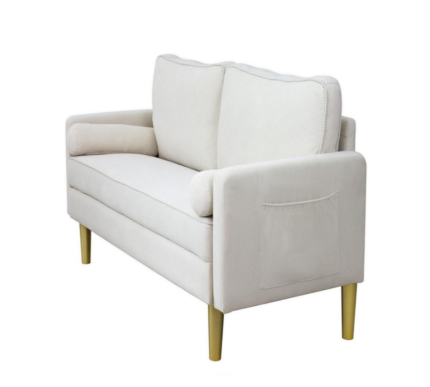 Divano in lino con 2 cuscini,  moderno ed elegante