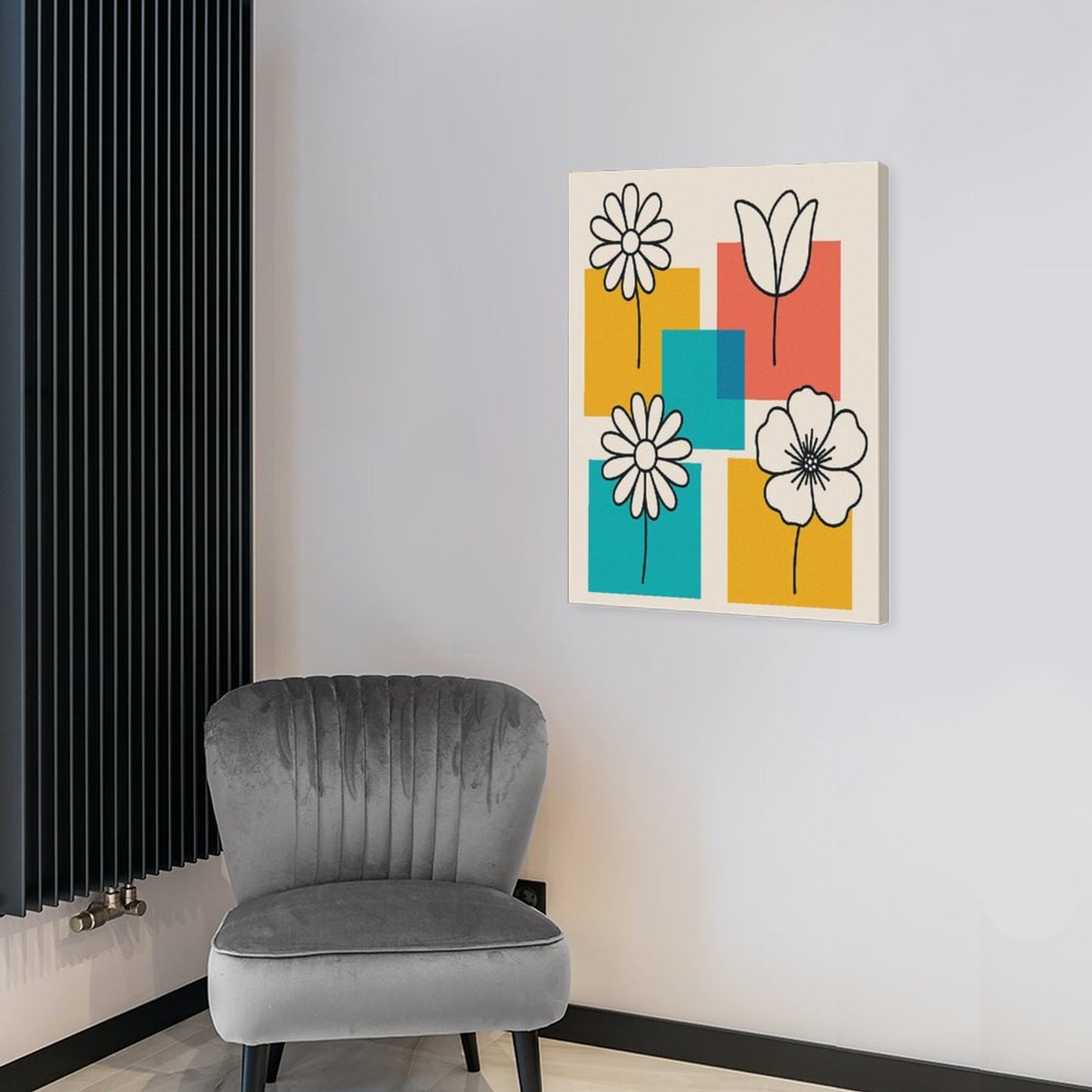 Stampa su tela "Fiori Stilizzati"