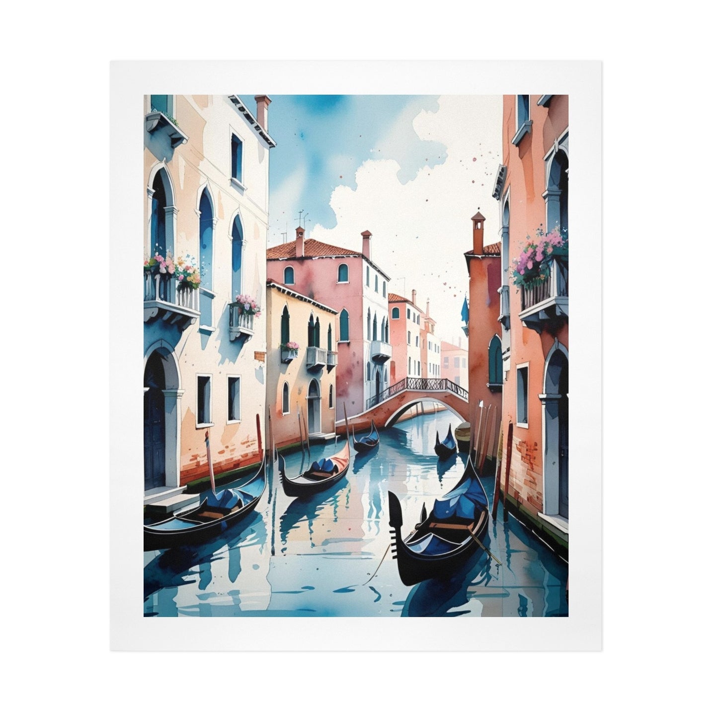 Set di stampa su tela, quattro pezzi "Venezia"