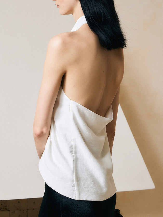 Canotta elegante con scollo all'americana