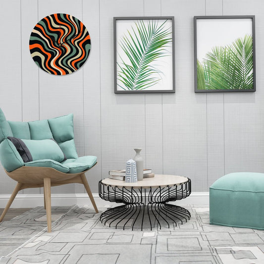 Orologio da parete in legno di design "Ipnosi Pop"