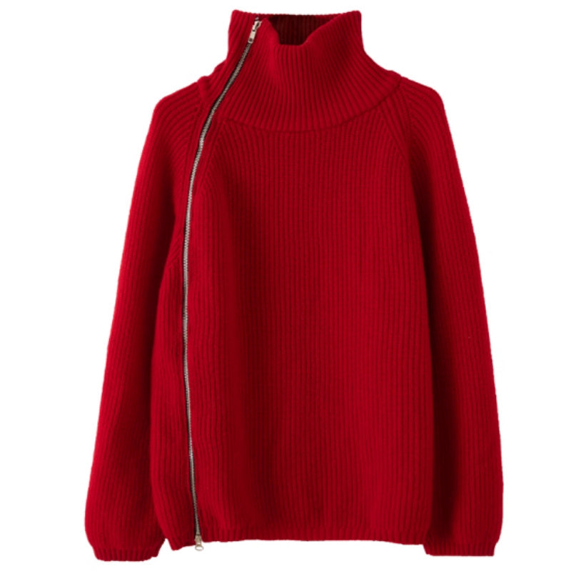 Maglione a collo alto e maniche lunghe