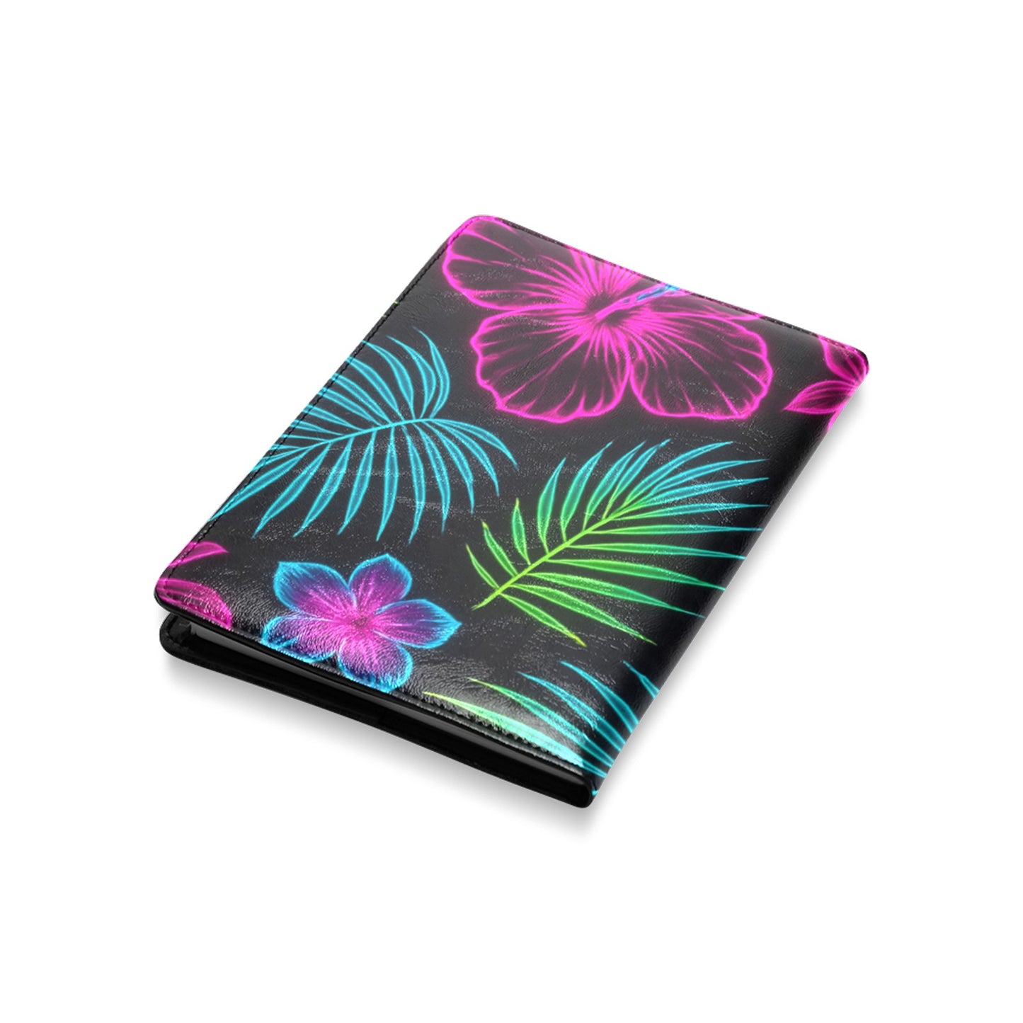 Quaderno di design con motivo tropicale neon A5