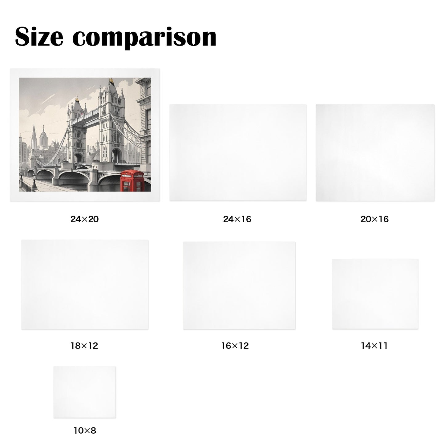 Trittico Artistico, syampa su tela "London Bridge"