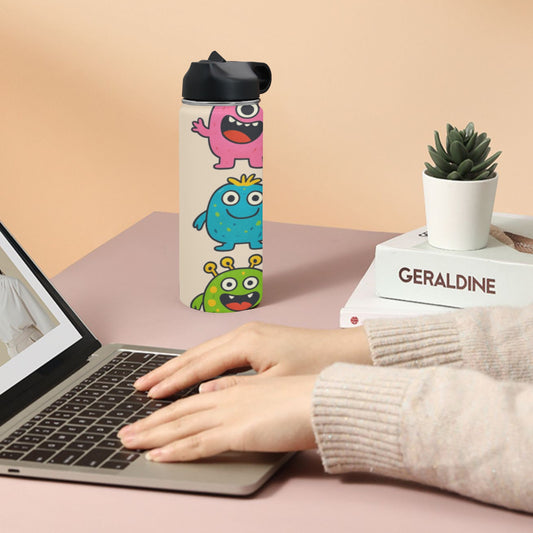 Bottiglie termiche per l'acqua con coperchio a cannuccia