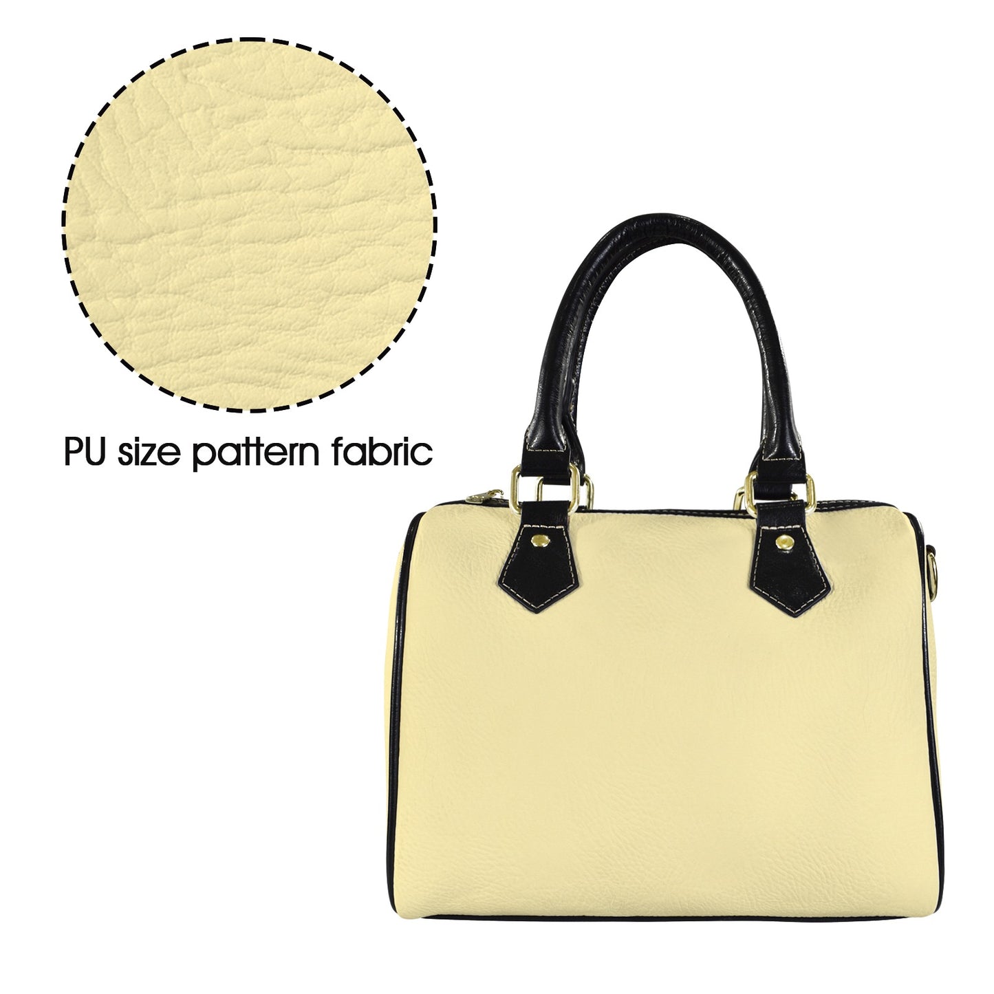 Borsa con manico in tinta unita "Crema"