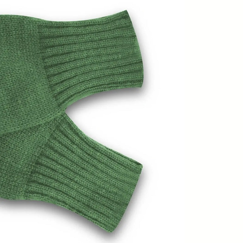 Maglione dolcevita intrecciato in tinta unita