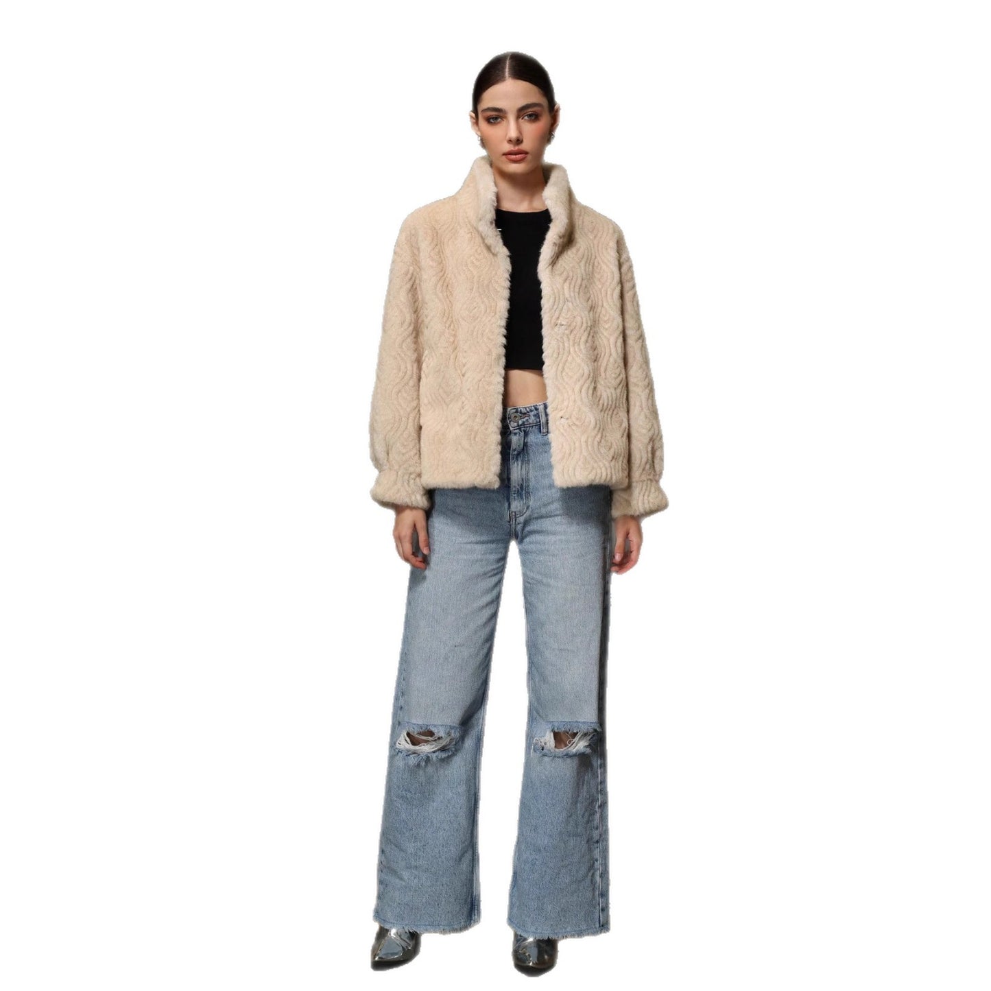 Cappotto con collo alto