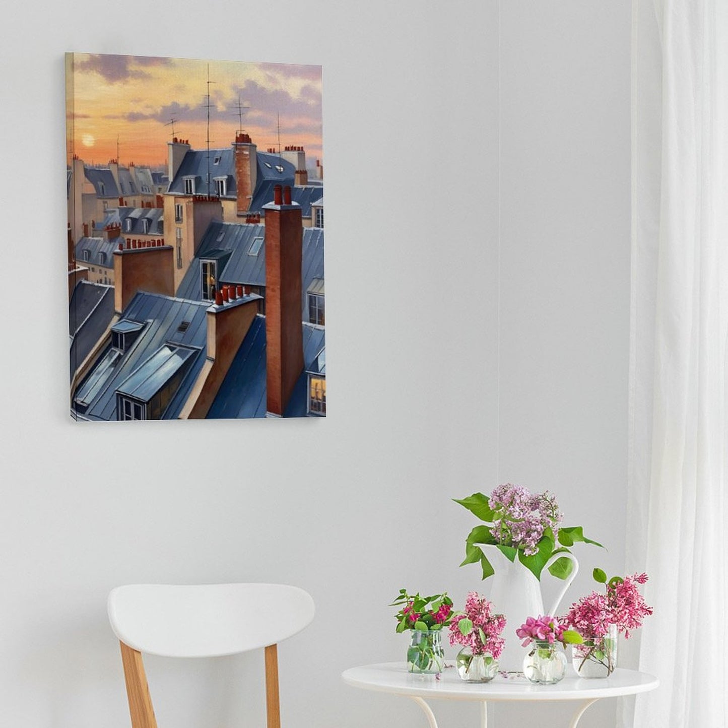 Cornice su tela "Tetti su Parigi"