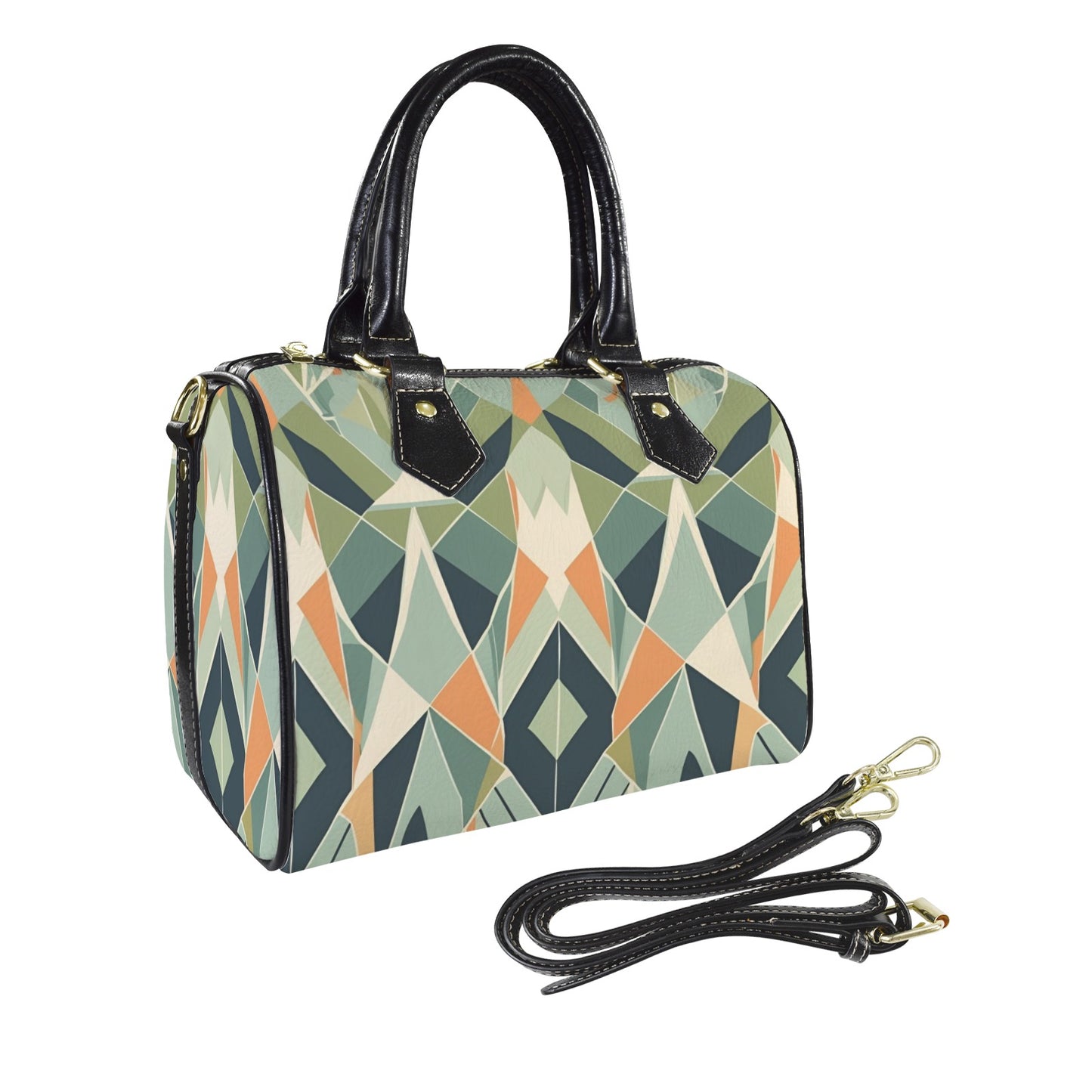 Borsa a tracolla con manici "Triangolazioni"