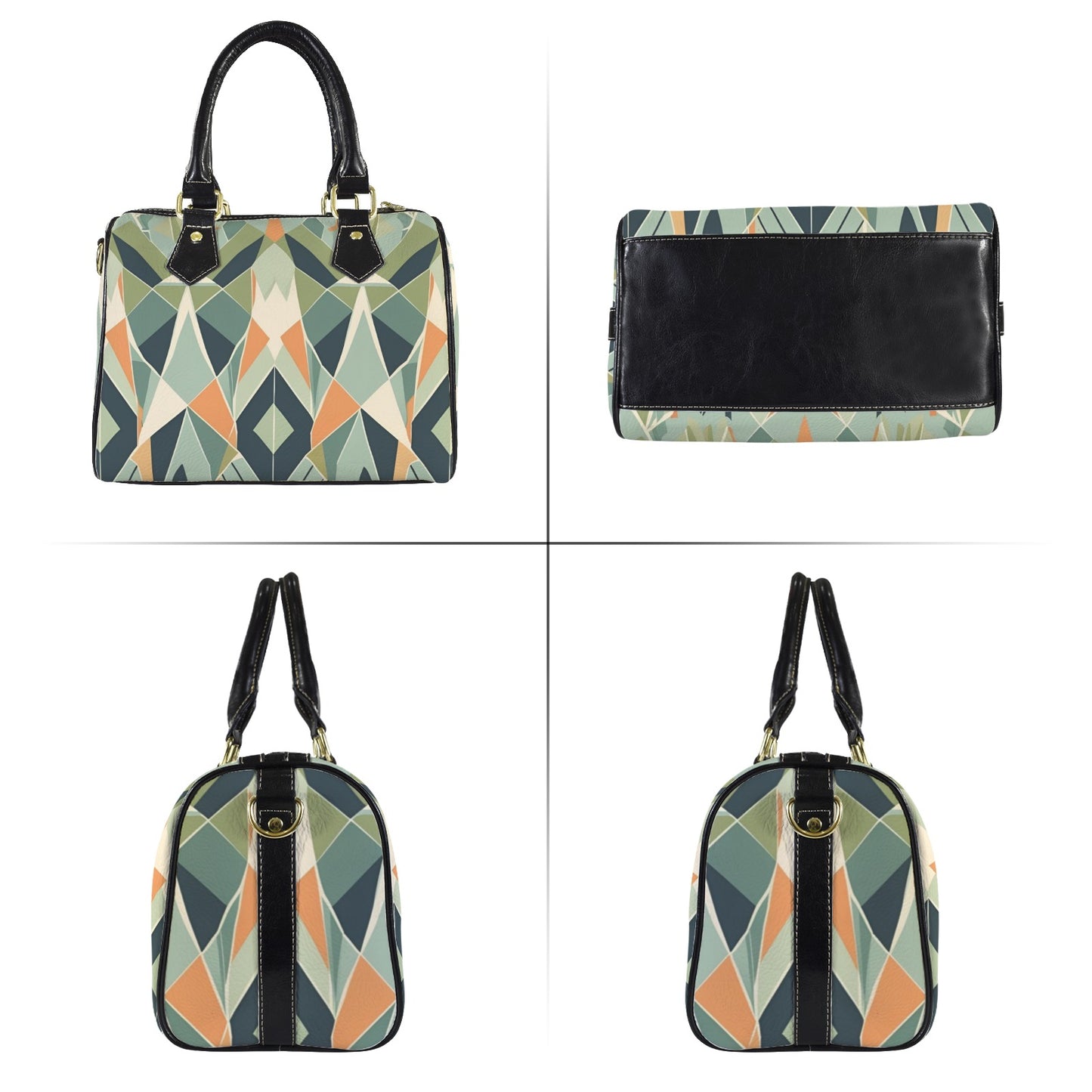 Borsa a tracolla con manici "Triangolazioni"