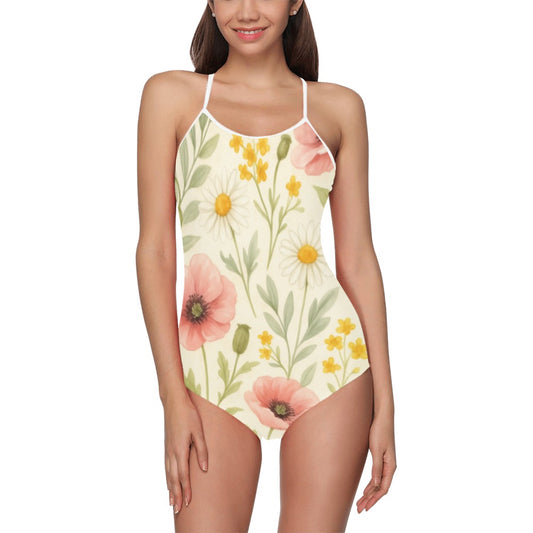 Costume da bagno intero con Pattern Botanico Romantico