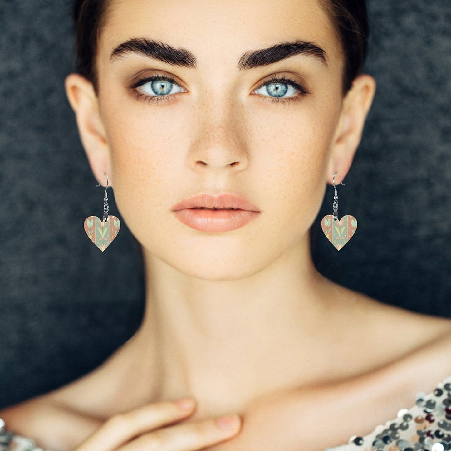 Orecchini pendenti in legno di design