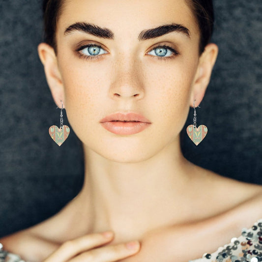 Orecchini pendenti in legno di design