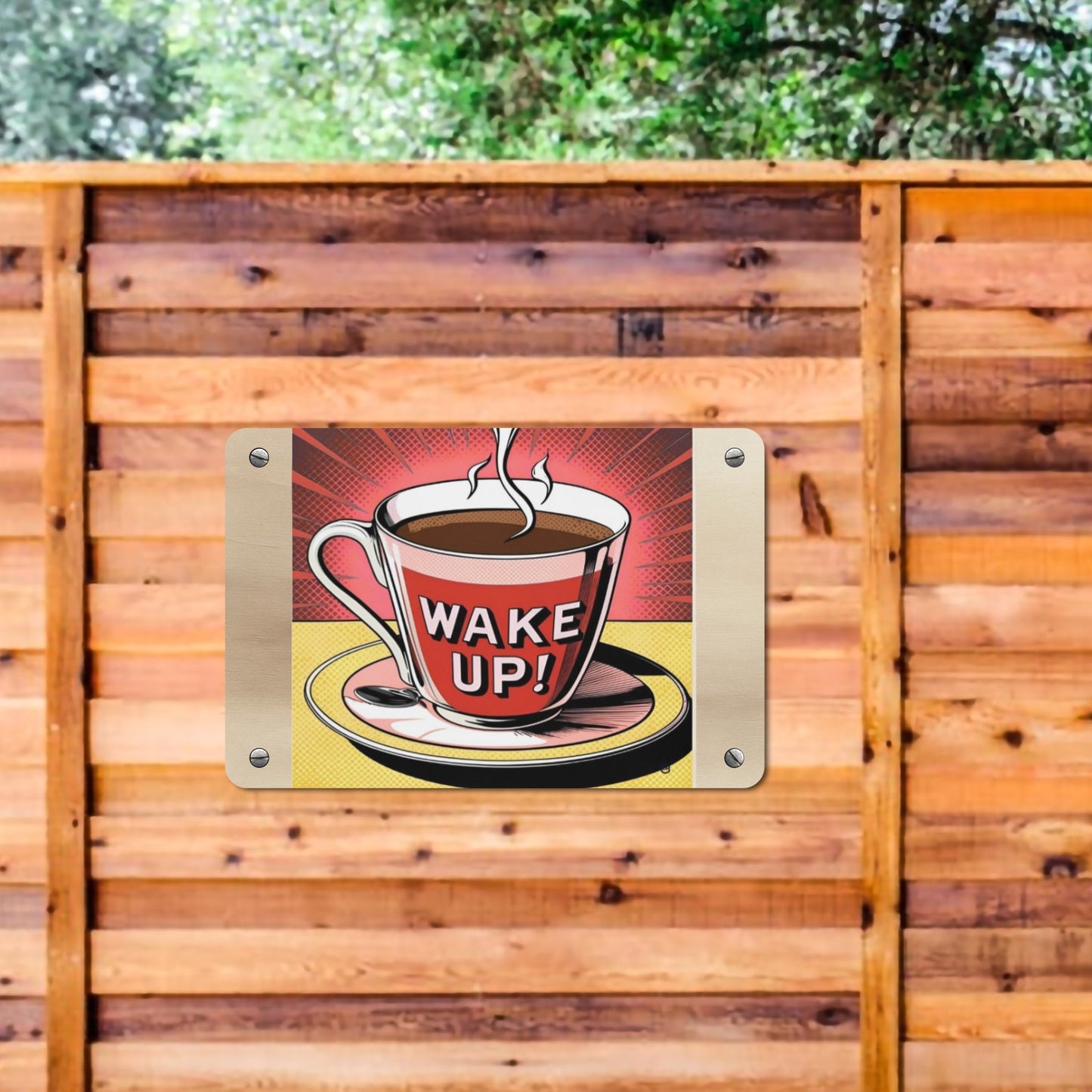 Cartello in metallo "Coffe"