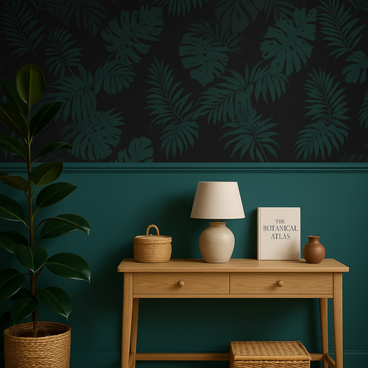 Carta da Parati con Motivo Ripetuto "Giungla della Buonanotte"