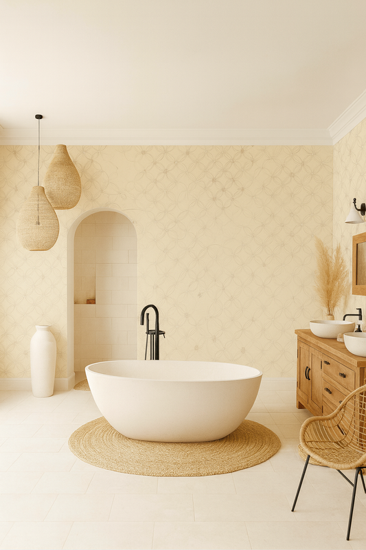 Carta da Parati con Motivo Ripetuto "Geometrie del Silenzio"