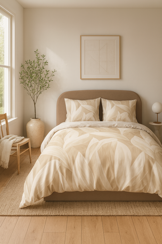 “Copricuscino & Federe Soffio di Foglie – FEI ADLER Soft Luxury”