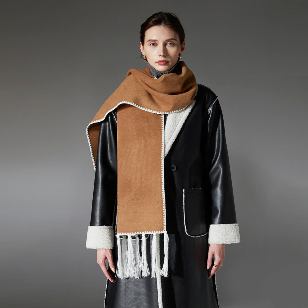 Sciarpa in fibra di poliestere double-face