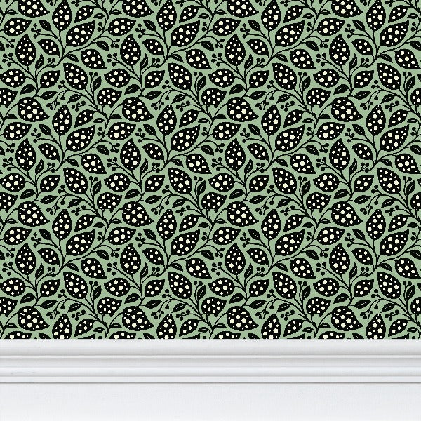 “Foglie Lunari – Repeat Pattern Wallpaper · Design FEI ADLER”