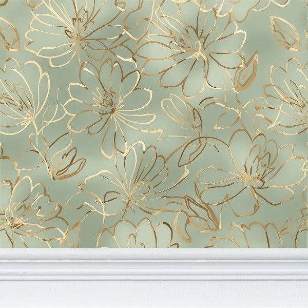 Carta da Parati "Sussurri Dorati nel Giardino di Seta"