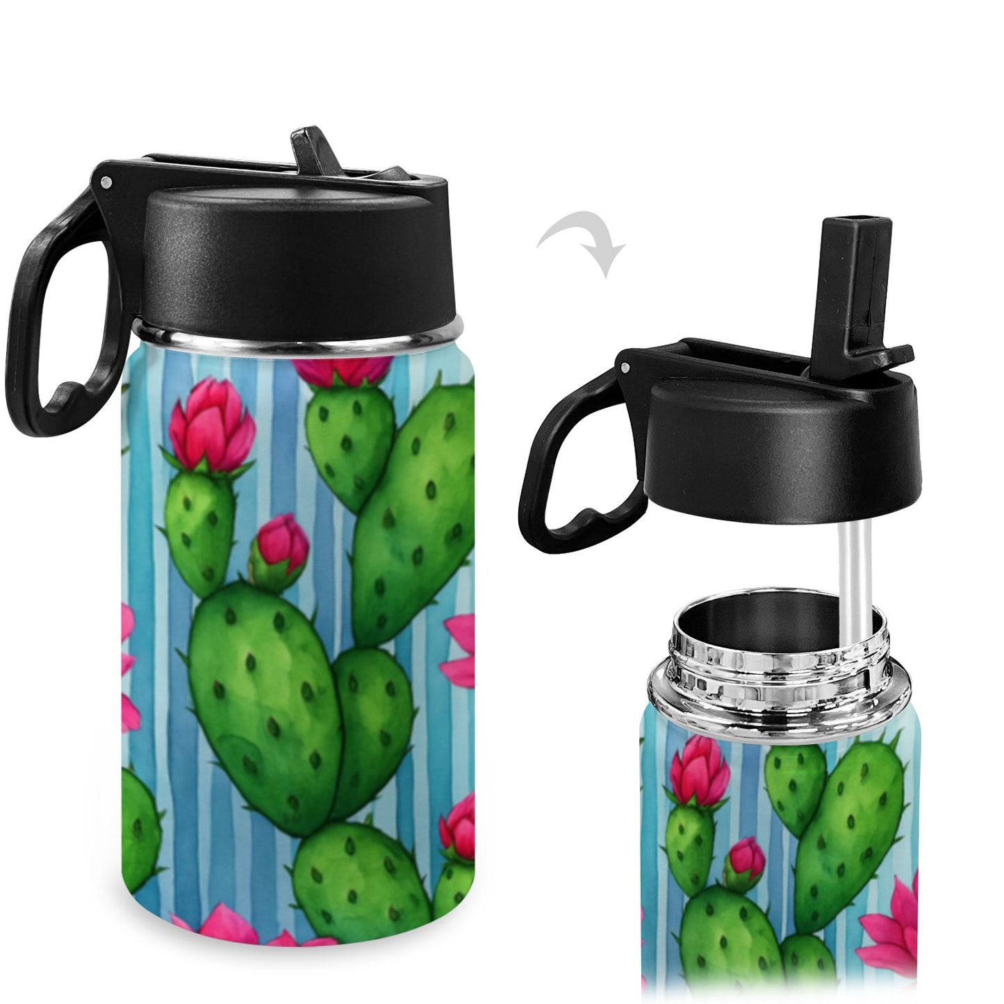 Borraccia per bambini con tappo a cannuccia