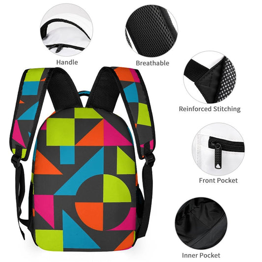 Set combinato zaino 3 in 1 con stampa all-over