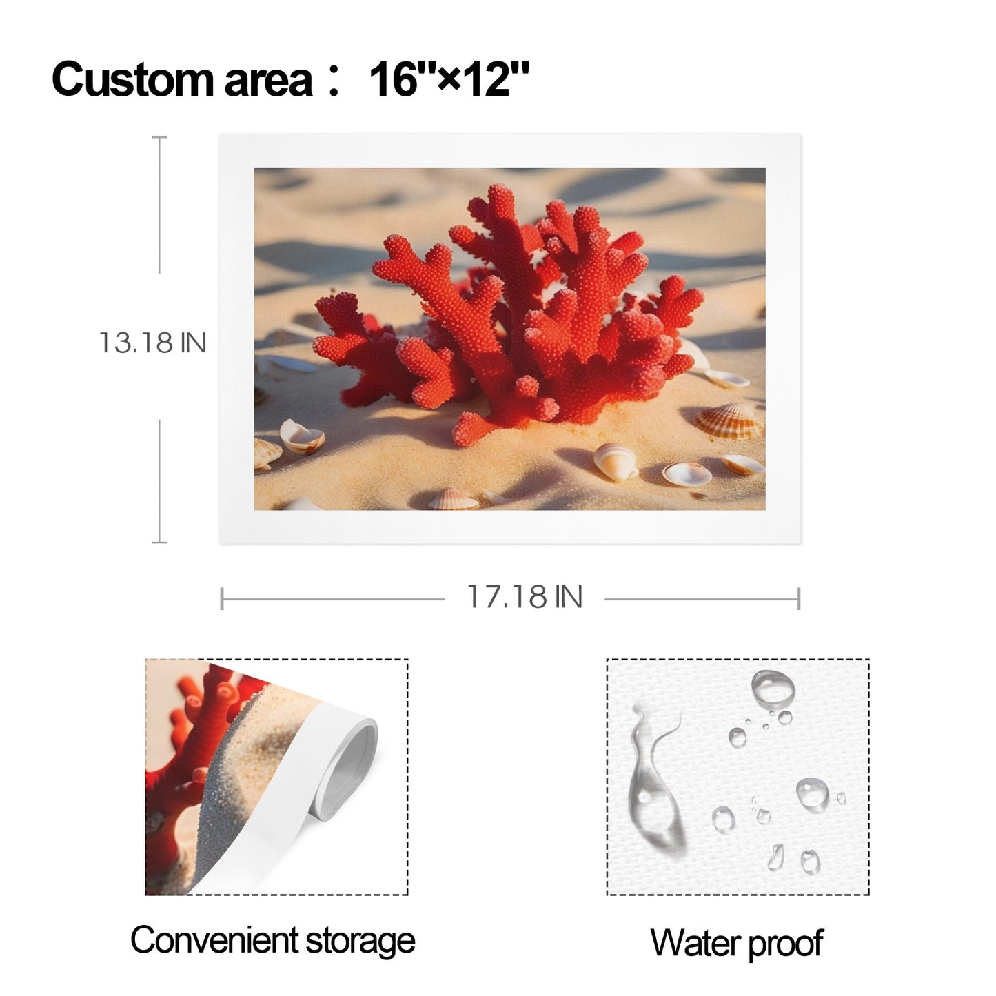 Trittico Artistico, stampa su tela "Coralli"