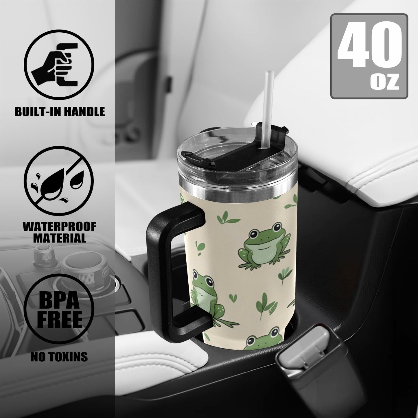 Bicchiere da 40 once con manico nero