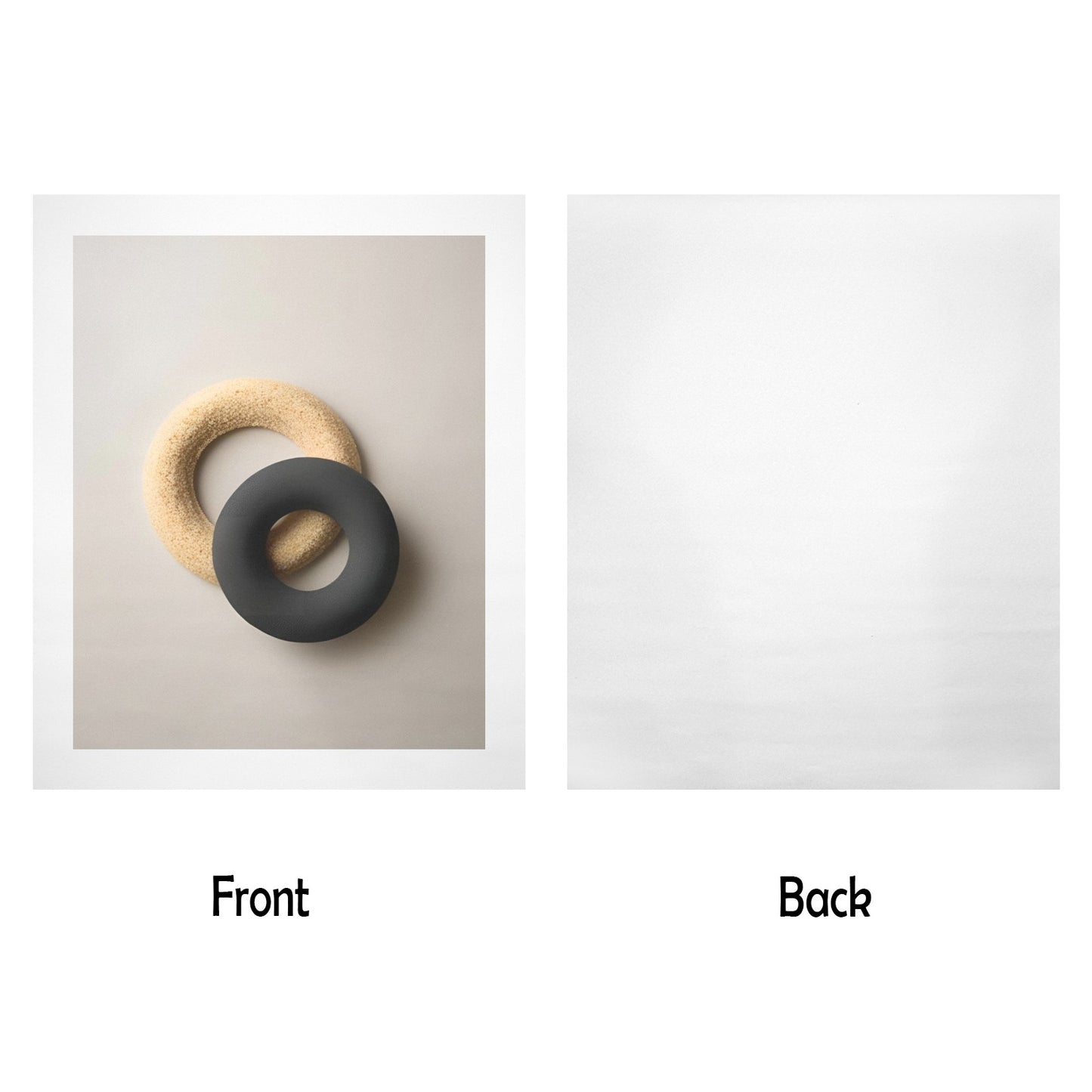 Trittico artistico, stampa su tela "Biscotti"