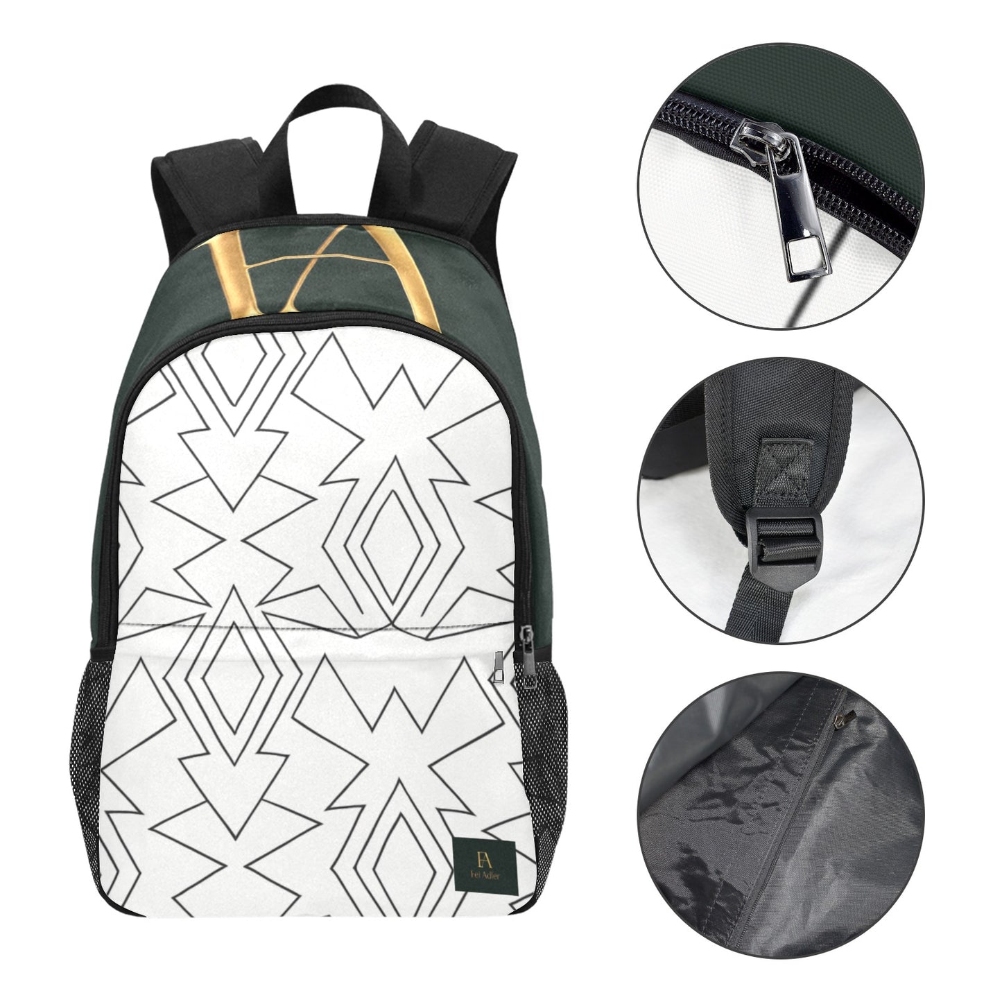 Zaino di Design unisex, con tasche laterali in rete